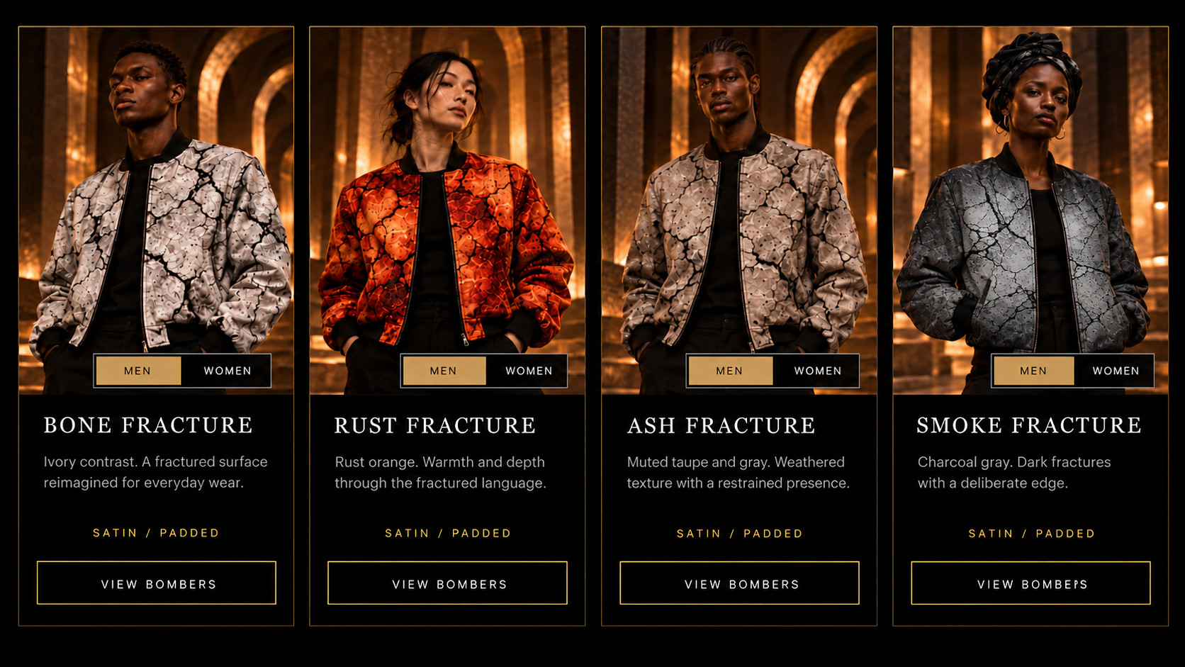 Bone Fracture bomber jacket styled on a model